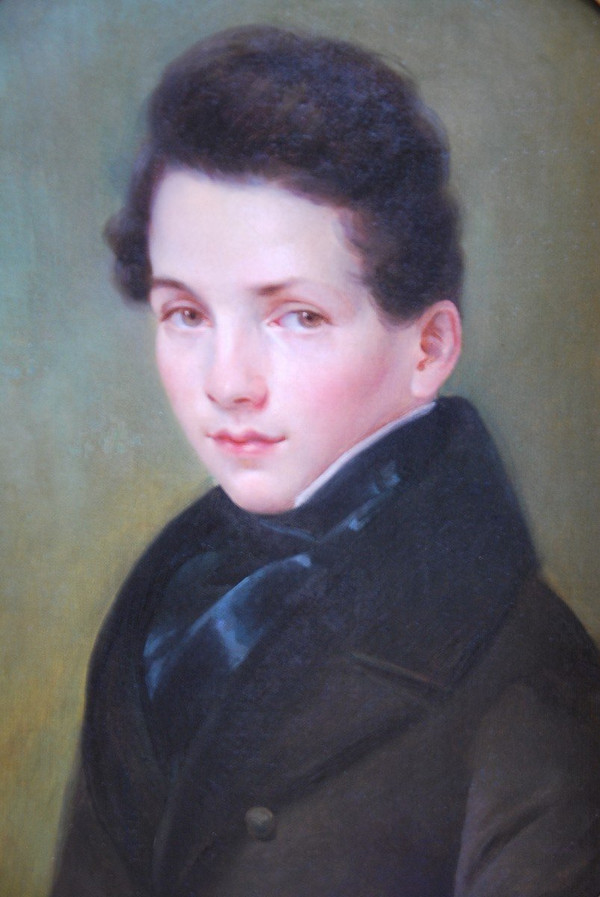 Portrait d'un Jeune Homme à La Redingote XIXe siècle