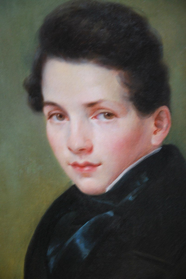 Portrait d'un Jeune Homme à La Redingote XIXe siècle