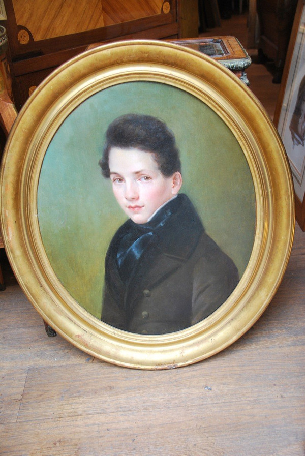 Portrait d'un Jeune Homme à La Redingote XIXe siècle