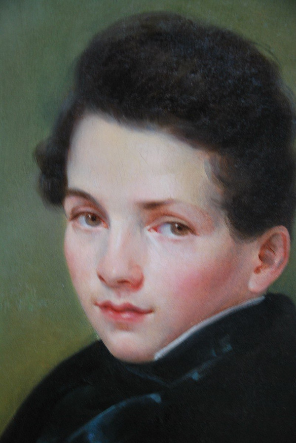 Portrait d'un Jeune Homme à La Redingote XIXe siècle