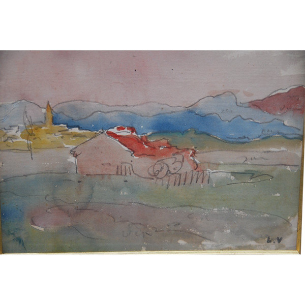 Disegno ad acquerello di Louis Valtat