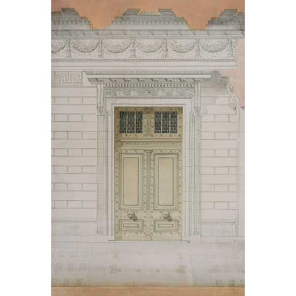 C. ROUGHOL, Projet de porte sur une façade néoclassique