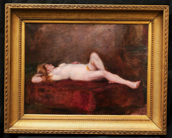 École FRANÇAISE du XIXème siècle, entourage de Gustave COURBET, La Belle Rousse