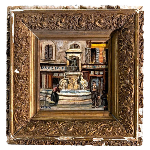 "oil On Canvas By Marcel Leprin Fontaine De Village Definitely One Of The Fountains Of The Basket