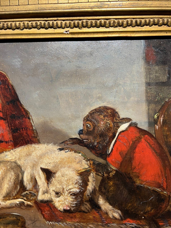 Scuola francese - H. Rubert (XIX secolo) - Singerie