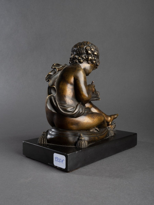 Bronzo raffigurante l'allegoria della geometria, XIX secolo