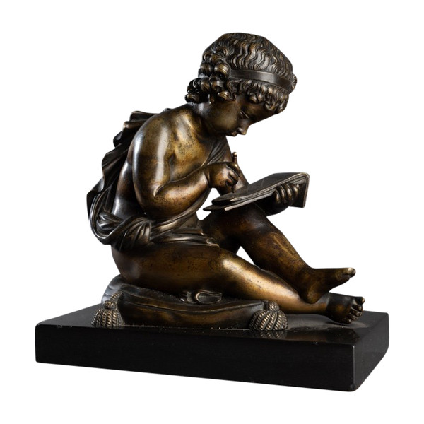 Bronzo raffigurante l'allegoria della geometria, XIX secolo