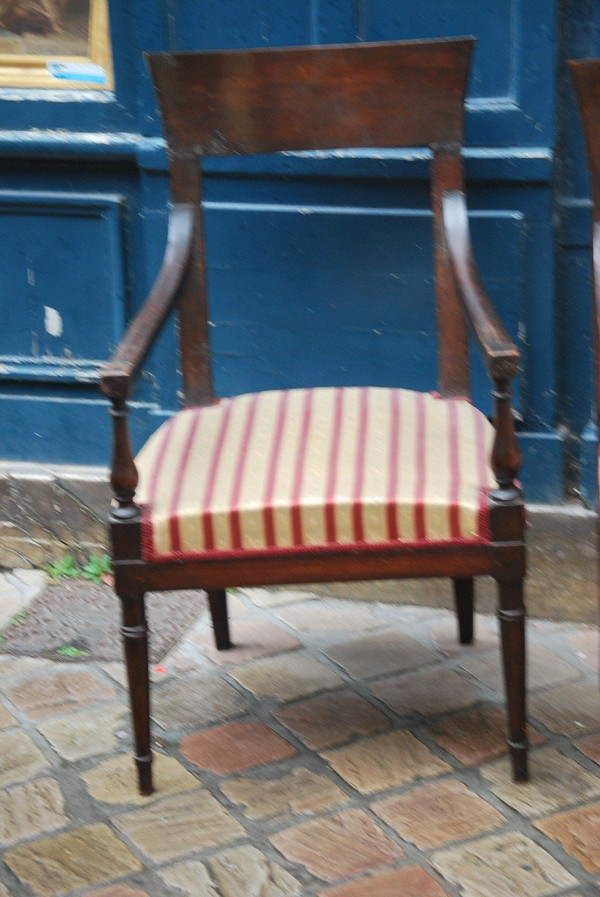 Pair Of Directory Armchairs, Consulate Stamped From Achard