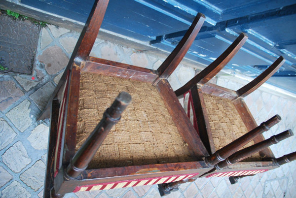 Pair Of Directory Armchairs, Consulate Stamped From Achard