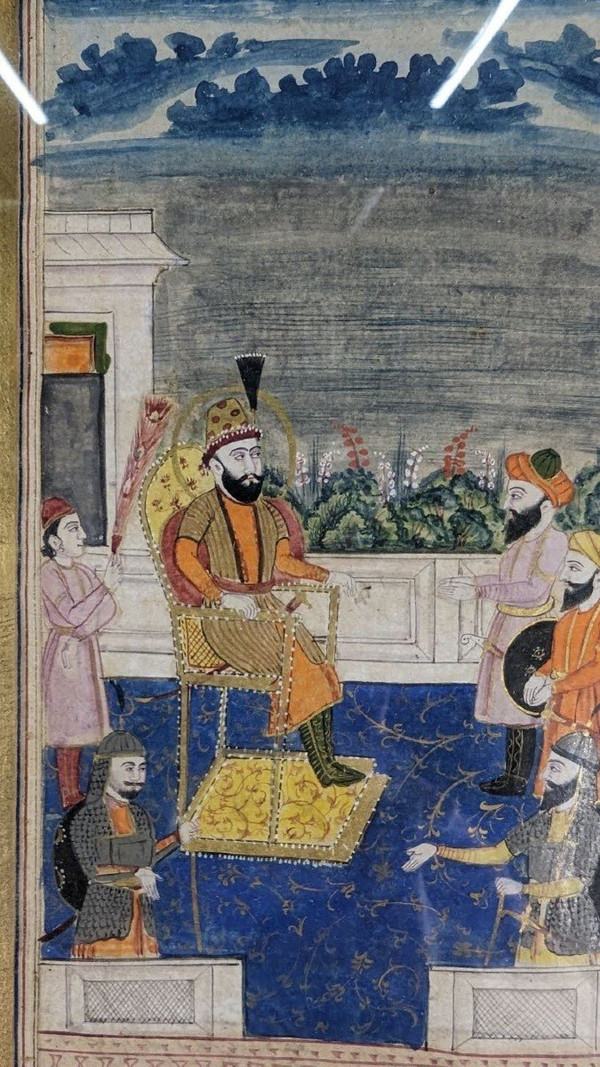 Paire d'Enluminures Persanes XIXème