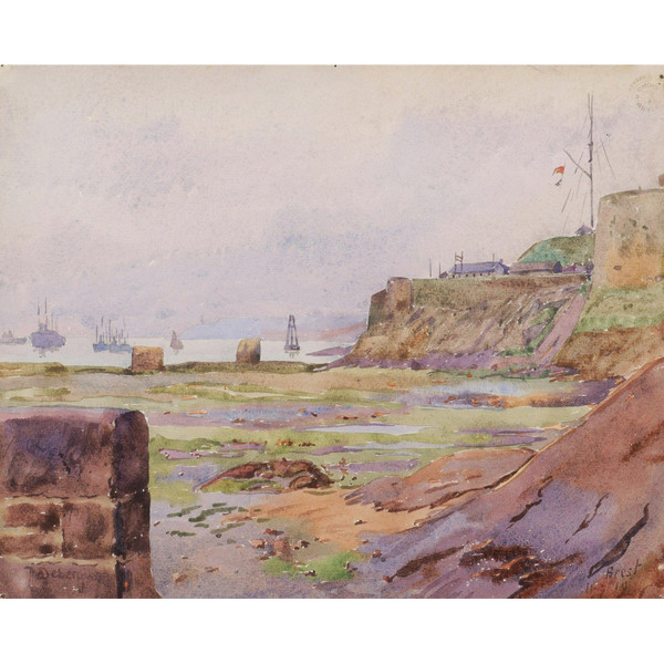 André Alfred DEBERGUE, Blick auf die Rade de Brest