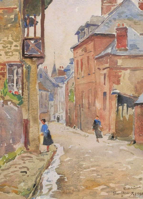 André Alfred DEBERGUE, Rue de la Bavole à Honfleur