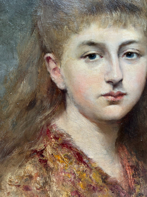 Henri Régnault (1843-1871) - Porträt eines jungen Mädchens