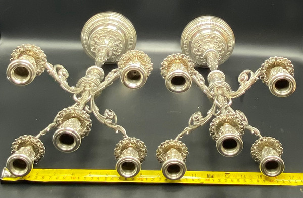 STERLING SILVER CANDELABRAS