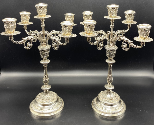 STERLING SILVER CANDELABRAS