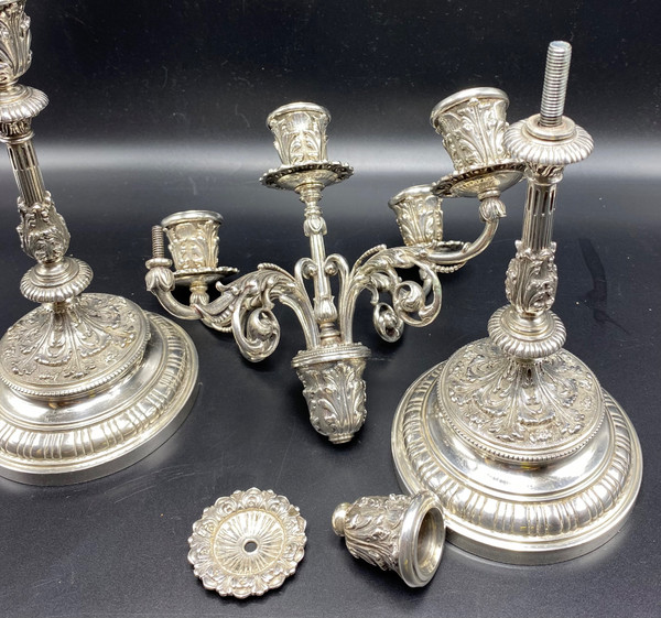STERLING SILVER CANDELABRAS