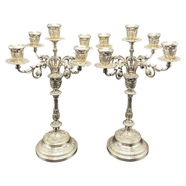 STERLING SILVER CANDELABRAS