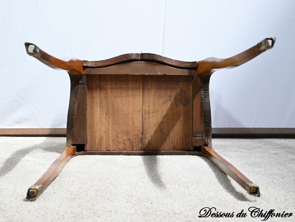 Petite Table Chiffonnière en Bois de Rose et Noyer, style Louis XV – 2ème Moitié XIXe