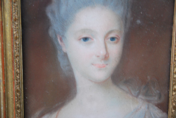 Kleines Pastell, Porträt einer achtzehnten Frau