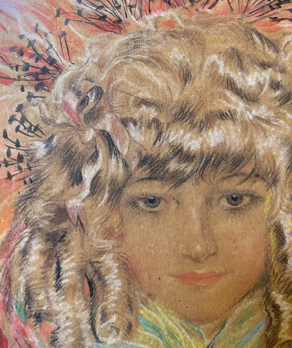 Abel Faivre (1867-1945) - Flower Woman, Circa 1900