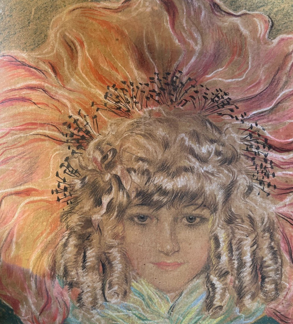 Abel Faivre (1867-1945) - Flower Woman, Circa 1900