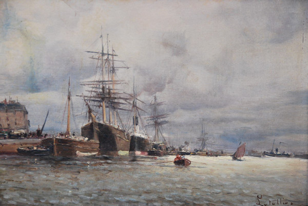 Vue De Rouen, Huile Signée De Letellier