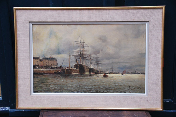 Vue De Rouen, Huile Signée De Letellier