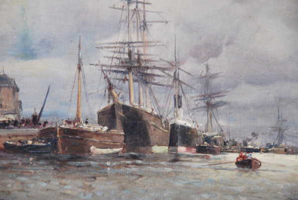Vue De Rouen, Huile Signée De Letellier