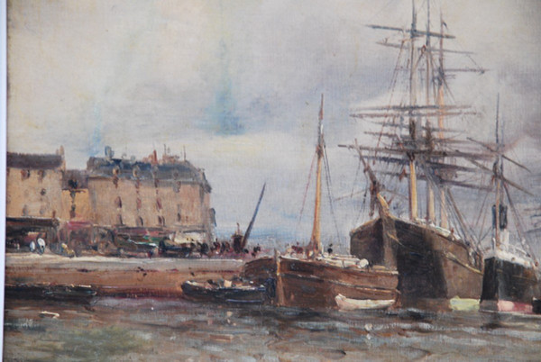 Vue De Rouen, Huile Signée De Letellier
