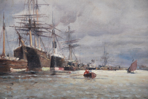 Vue De Rouen, Huile Signée De Letellier