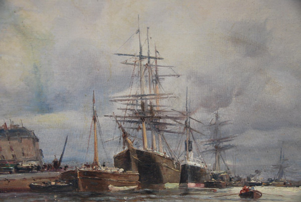 Vue De Rouen, Huile Signée De Letellier