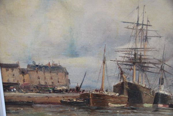Vue De Rouen, Huile Signée De Letellier