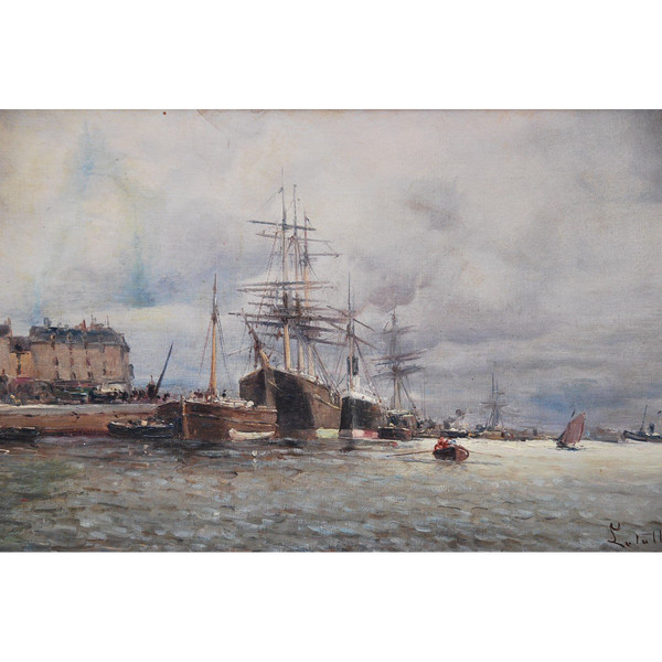 Vue De Rouen, Huile Signée De Letellier