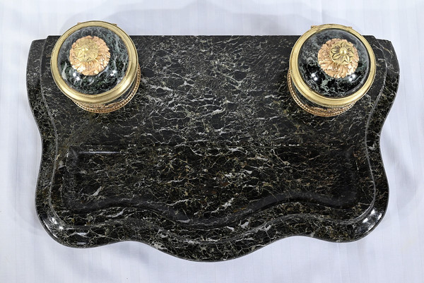 Encrier en Marbre et Bronze, style Empire – 1ère Partie XIXe