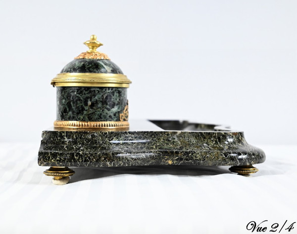 Encrier en Marbre et Bronze, style Empire – 1ère Partie XIXe