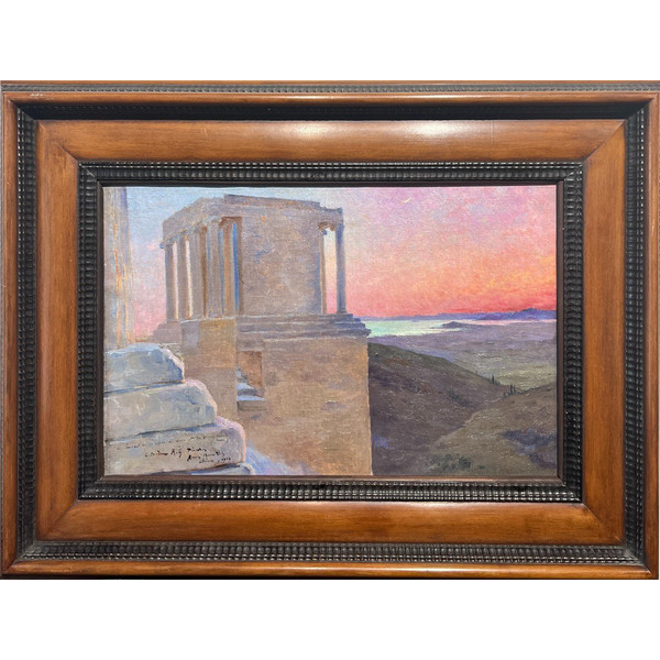 André Brouillet (1857–1914) – Athen, die Akropolis in der Abenddämmerung, 1903