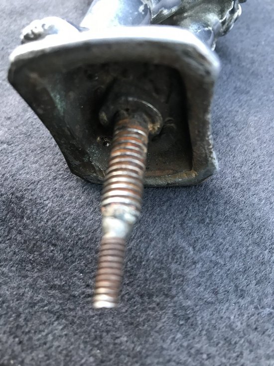 Automaskottchen aus vernickelter Bronze signiert Cardeilhac Paris