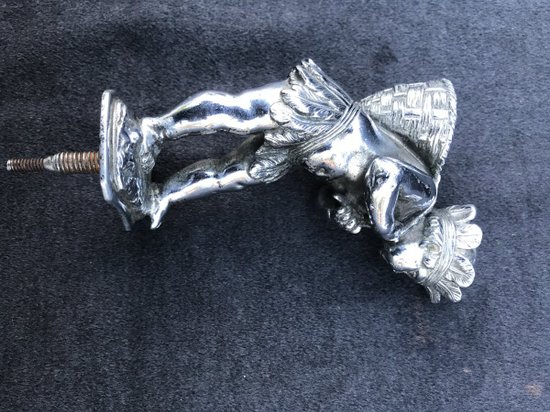 Automaskottchen aus vernickelter Bronze signiert Cardeilhac Paris