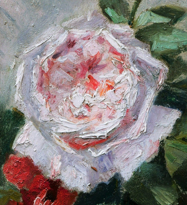 Scuola impressionista francese, fine del XIX secolo, Studio di una rosa