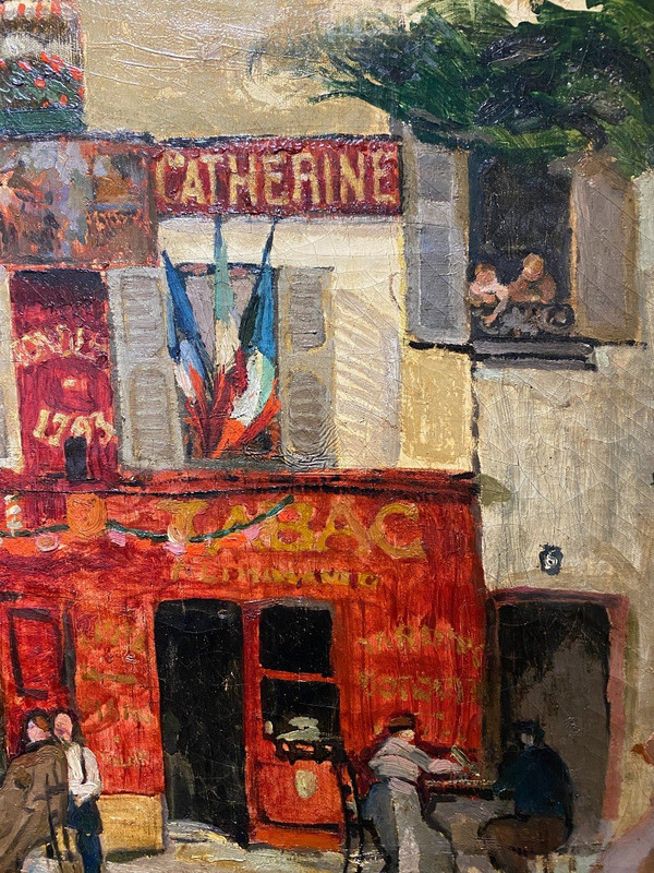 Anselmo Bucci (1887-1955) - Montmartre, Mother Catherine, Place Du Tertre, 1912