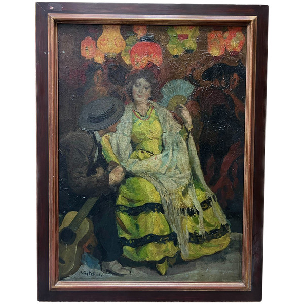 Claudio Castelucho (1870-1927) - En écoutant La Musique, Circa 1905