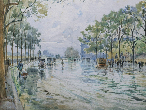 René LEVERD, The Palais Bourbon from the Quai d'Orsay