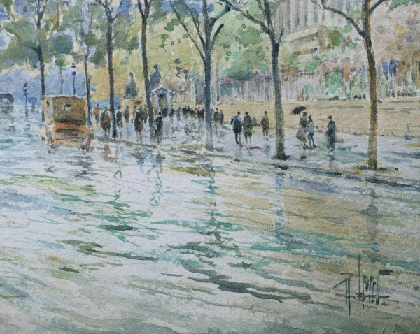 René LEVERD, The Palais Bourbon from the Quai d'Orsay