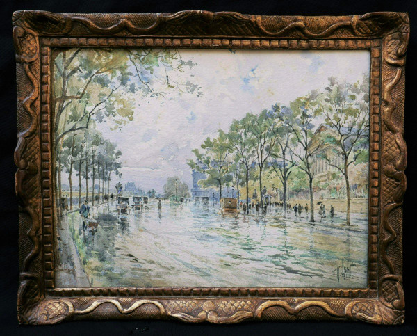 René LEVERD, The Palais Bourbon from the Quai d'Orsay