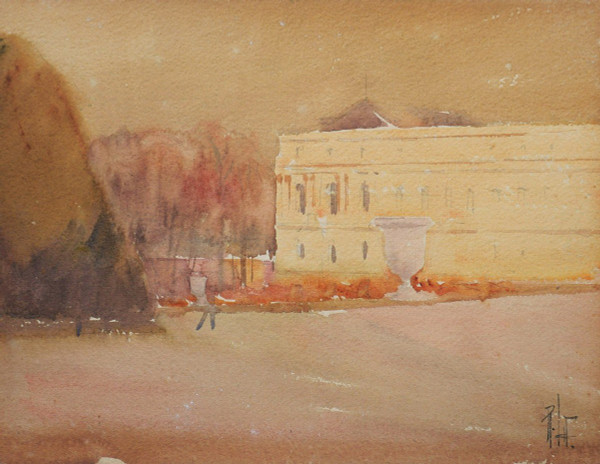 René LEVERD, The Palais Bourbon from the Quai d'Orsay