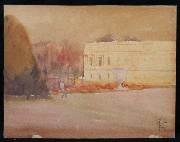 René LEVERD, The Palais Bourbon from the Quai d'Orsay
