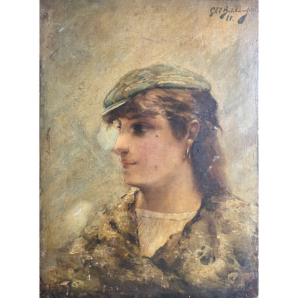 Georges Lucien Boichard (xix-xx) - Porträt einer Frau, 1881