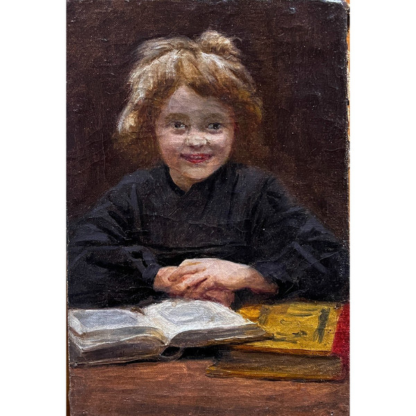 Ecole Française De La Fin Du 19ème Siècle - l'écolière