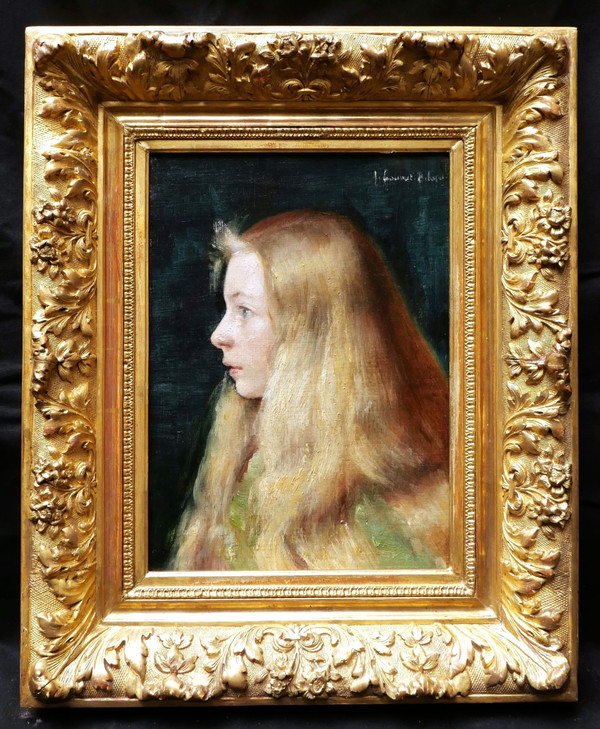 Augustine LOUVAT-BIBARD, Kleines blondes Mädchen im Profil