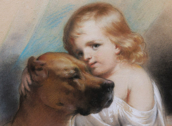 Charles Jean-Baptiste LELIÈVRE, Tenerezza: un ragazzo e un cane